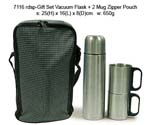 Gift Set Vacuum Flask+2 Mug Zipper Pouch